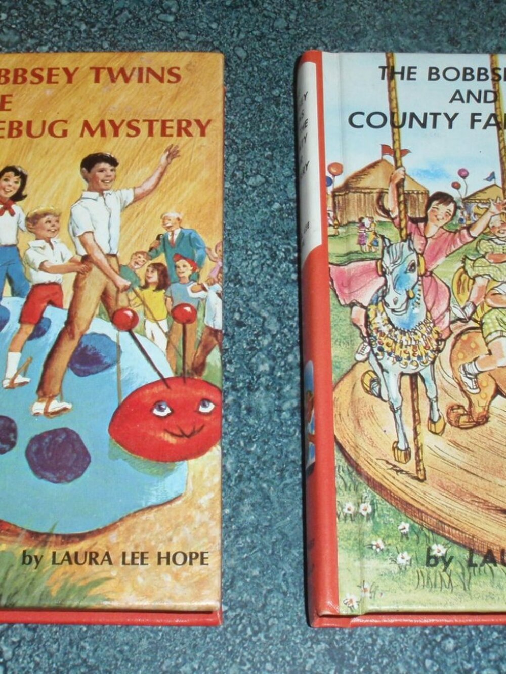 Bobbsey Twins Books THE DOODLEBUG MYSTERY and COUNTY FAIR MYSTERY by Laura Hope